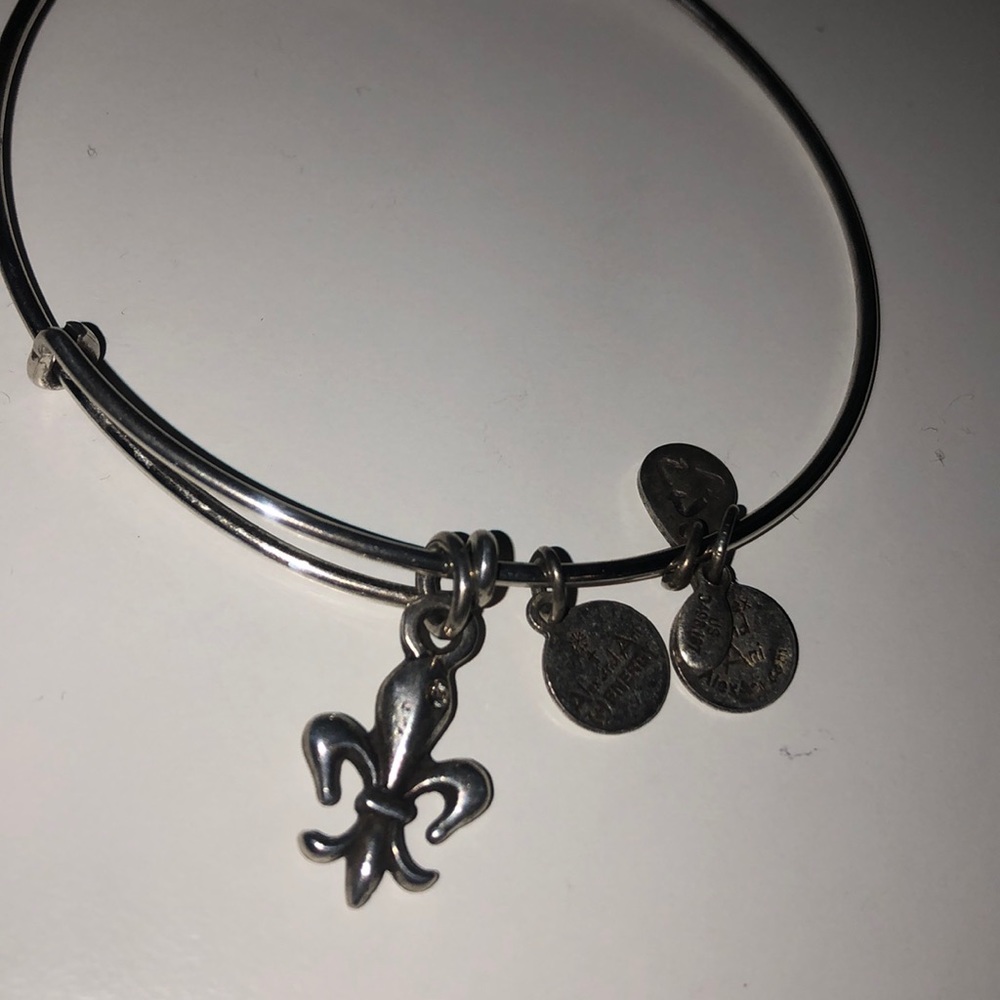 Alex And Ani Fleur De Lis Charm Bracelet